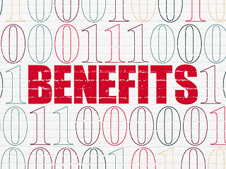 Image showing Business concept: Benefits on wall background