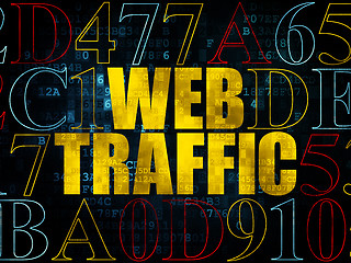 Image showing Web design concept: Web Traffic on Digital background