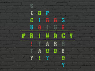 Image showing Privacy concept: word Privacy in solving Crossword Puzzle