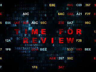 Image showing Timeline concept: Time for Review on Digital background
