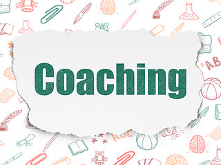 Image showing Education concept: Coaching on Torn Paper background