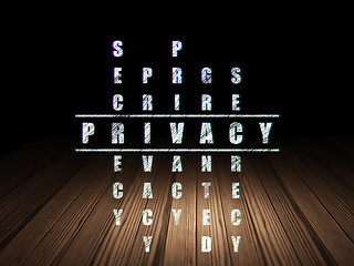 Image showing Security concept: word Privacy in solving Crossword Puzzle