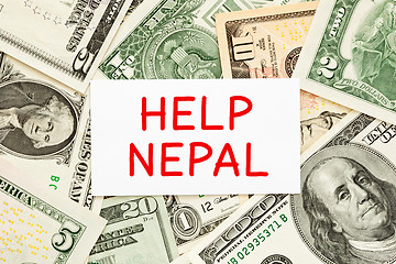 Image showing Help Nepal Donation Concept