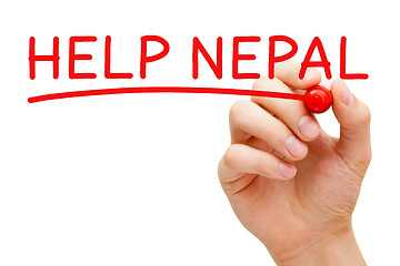 Image showing Help Nepal Red Marker