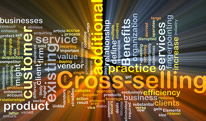 Image showing Cross-selling background concept glowing