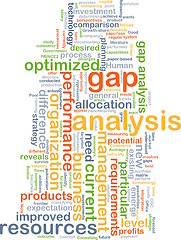 Image showing gap analysis wordcloud concept illustration