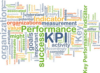 Image showing KPI wordcloud concept illustration