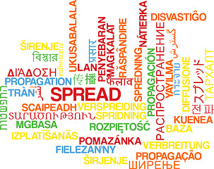 Image showing Spread multilanguage wordcloud background concept