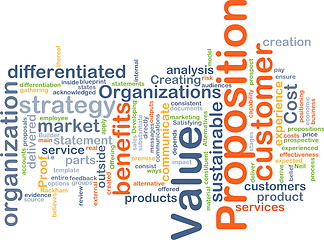 Image showing Value proposition background concept