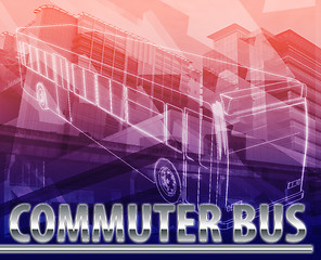 Image showing Commuter bus Abstract concept digital illustration