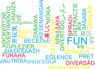 Image showing Fun multilanguage wordcloud background concept