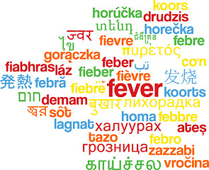 Image showing Fever multilanguage wordcloud background concept