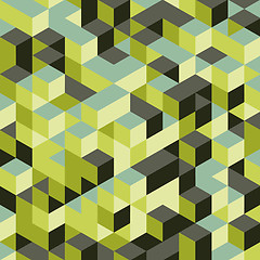 Image showing Abstract 3d background. Wall of cubes. Vector illustration. 