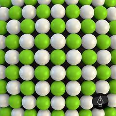 Image showing Abstract technology background with balls. Spheric pattern. 