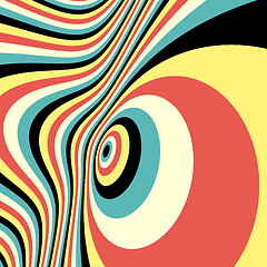 Image showing Abstract swirl background. Pattern with optical illusion. 