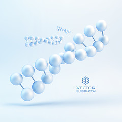 Image showing Vector illustration of dna structure in 3d. With place for text.