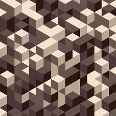 Image showing Abstract 3d background. Wall of cubes. Vector illustration. 