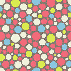 Image showing Seamless festive background from circles.  Vector Illustration. 