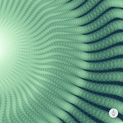 Image showing Network abstract background. 3d technology vector illustration. 