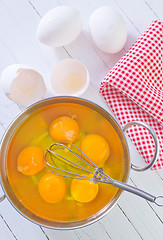 Image showing raw eggs