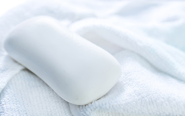 Image showing soap and towels