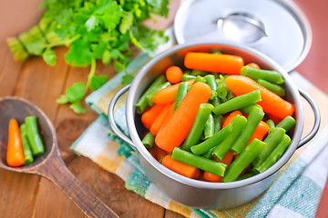 Image showing carrot and green beans