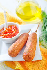 Image showing corn dogs