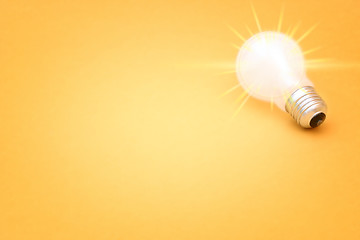 Image showing Background with lit lightbulb