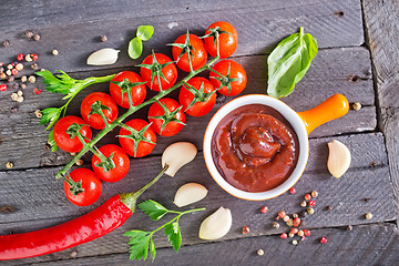 Image showing tomato sauce and spice