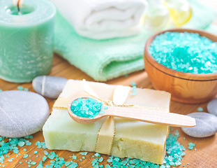 Image showing soap and salt