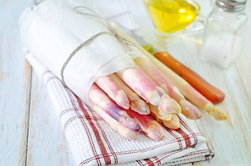 Image showing white asparagus