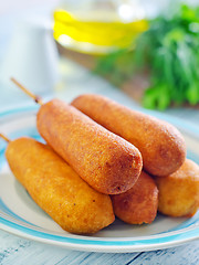 Image showing corndogs