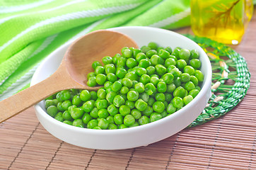 Image showing green peas