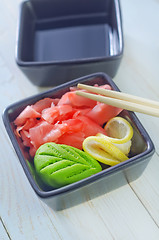 Image showing ginger and wasabi