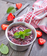 Image showing strawberry jam