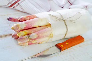 Image showing white asparagus