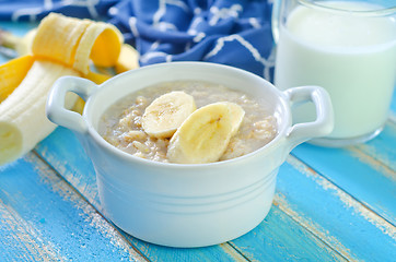 Image showing oat flakes with banana