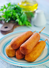 Image showing corndogs