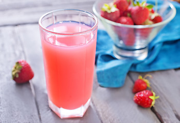 Image showing strawberry juice