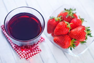 Image showing strawberry juice