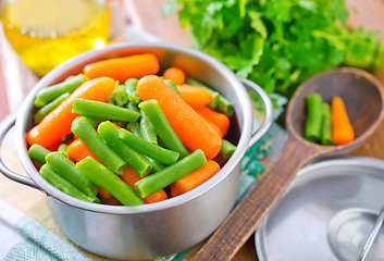 Image showing carrot and green beans