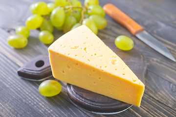 Image showing cheese and grape