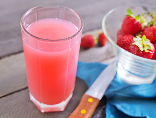 Image showing strawberry juice