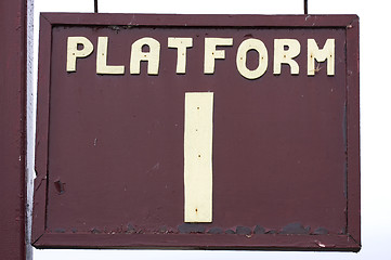 Image showing platform sign
