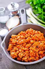 Image showing minced meat with tomato sauce