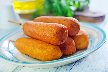 Image showing corndogs