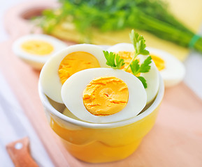 Image showing boiled eggs