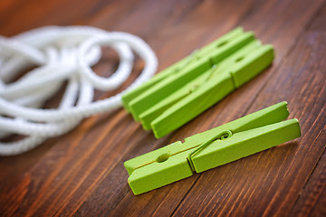 Image showing rope and clothespin