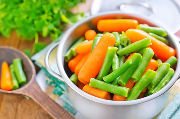 Image showing carrot and green beans