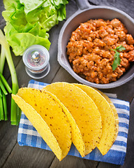 Image showing ingredients for taco